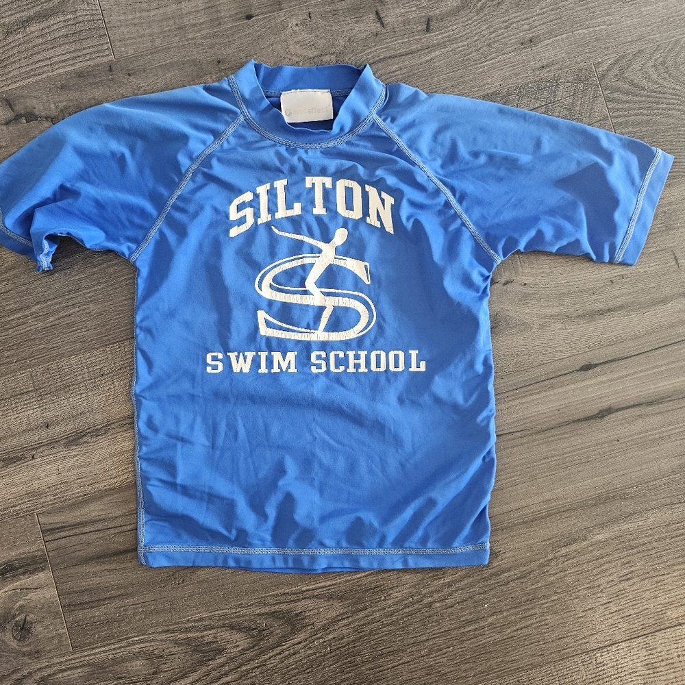 5t Wet Effect Silton Swim School blue rashguard swimshirt‎ Vacation Spring Break